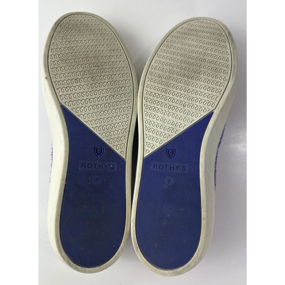 Rothy’s The Original Slip On Amethyst Terry Purple Knit Sneaker Size 7 Shoes - Picture 7 of 14
